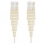 Cercei pentru dama moderni EARR02BB Aurii cu cristale din zircon